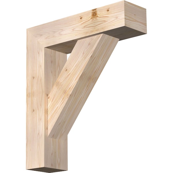 Ekena Millwork Traditional Craftsman Smooth Bracket w/ Offset Brace, Douglas Fir, 7 1/2"W x 28"D x 32"H BKT0806X28X32TRA04SDF - main